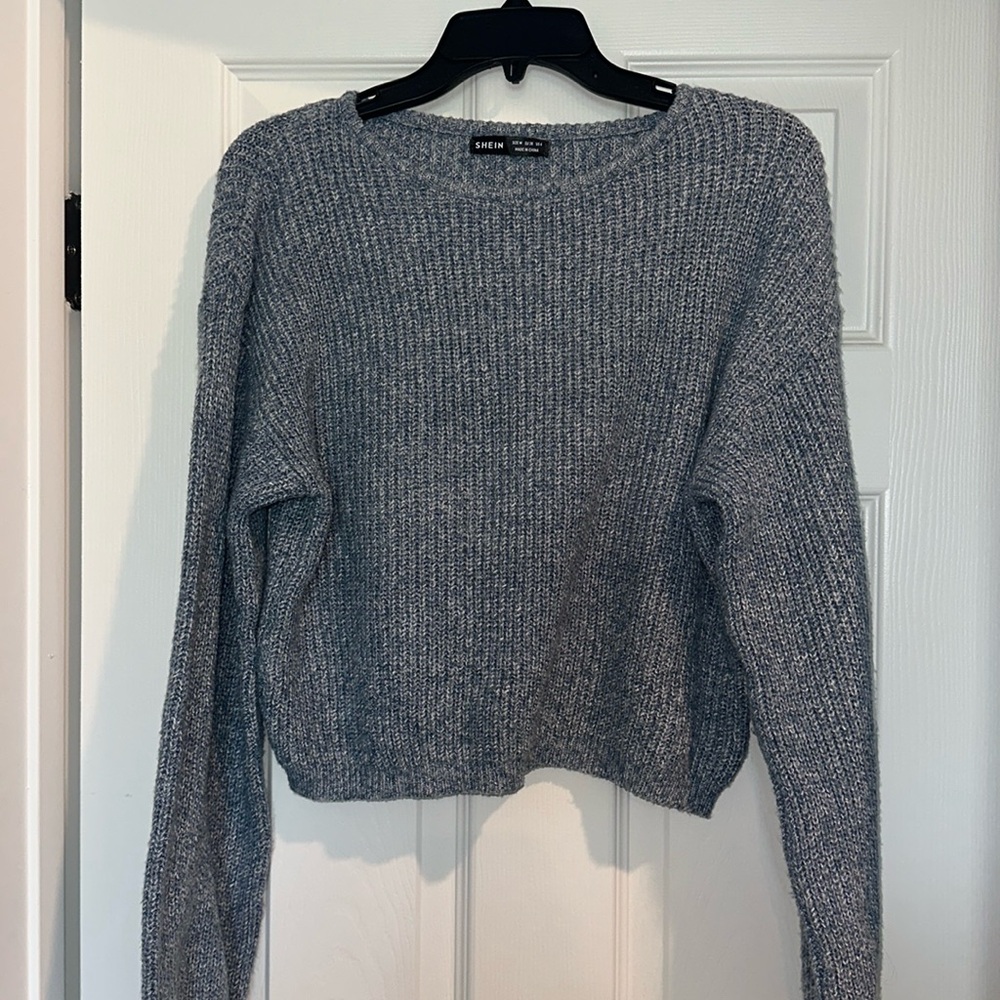 blue sweater